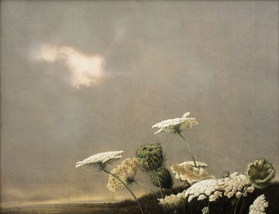 Nuvole e pizzi - tempera, cm 90x70, 2009
