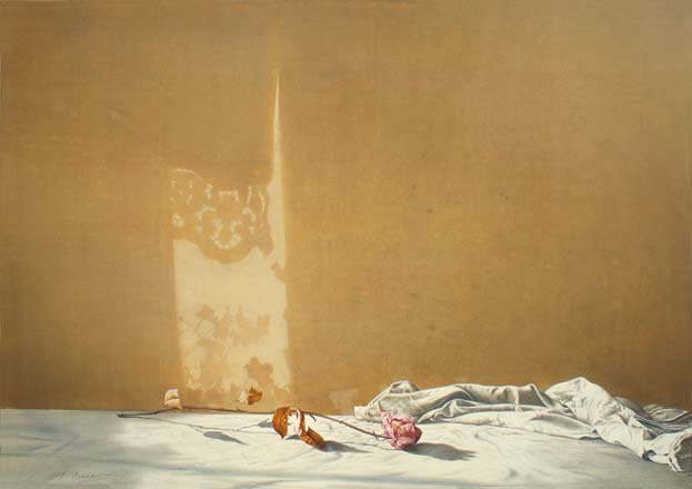 Una rosa - tempera, cm 70x50, 2007