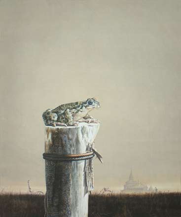 Smeraldino fuoriporta - tempera, cm 50x60, 2010