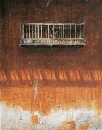 Gabbia - tempera, cm 58x73, 2004