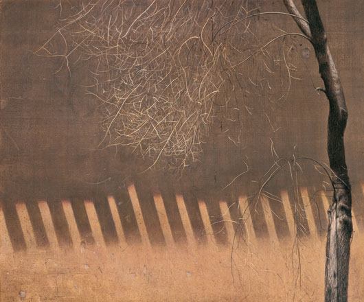 Albero ad aprile - tempera, cm 90x75, 2001